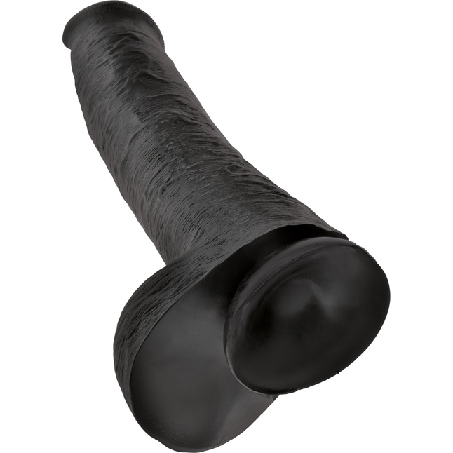 Чёрный фаллоимитатор-гигант 15 Cock with Balls - 40,6 см - King Cock. Фотография 7.