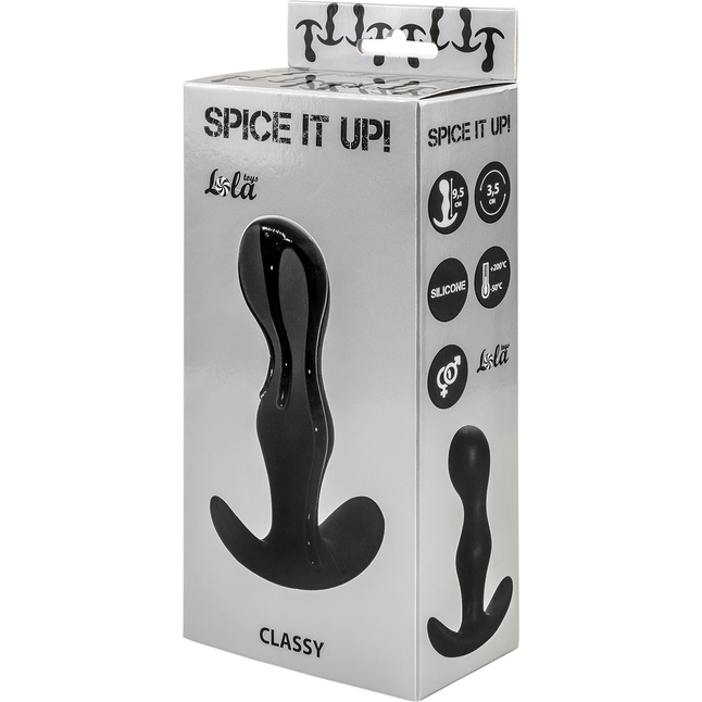 Черный анальный стимулятор Classy - 11,5 см - Spice It Up. Фотография 2.
