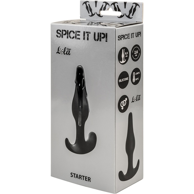 Чёрная анальная пробка Starter - 10,5 см - Spice It Up. Фотография 3.
