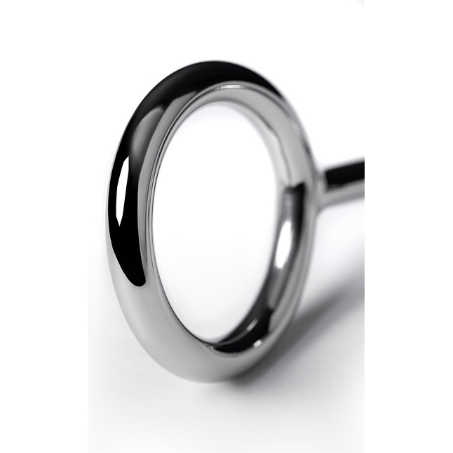 Металлическое эрекционное кольцо размера S с анальной втулкой - Metal. Фотография 4.