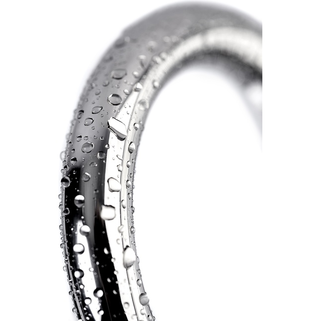 Металлическое эрекционное кольцо размера S с анальной втулкой - Metal. Фотография 5.