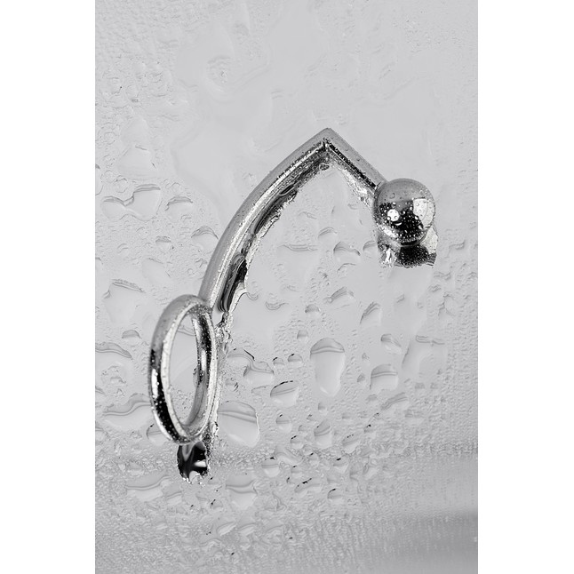 Металлическое эрекционное кольцо размера S с анальной втулкой - Metal. Фотография 6.