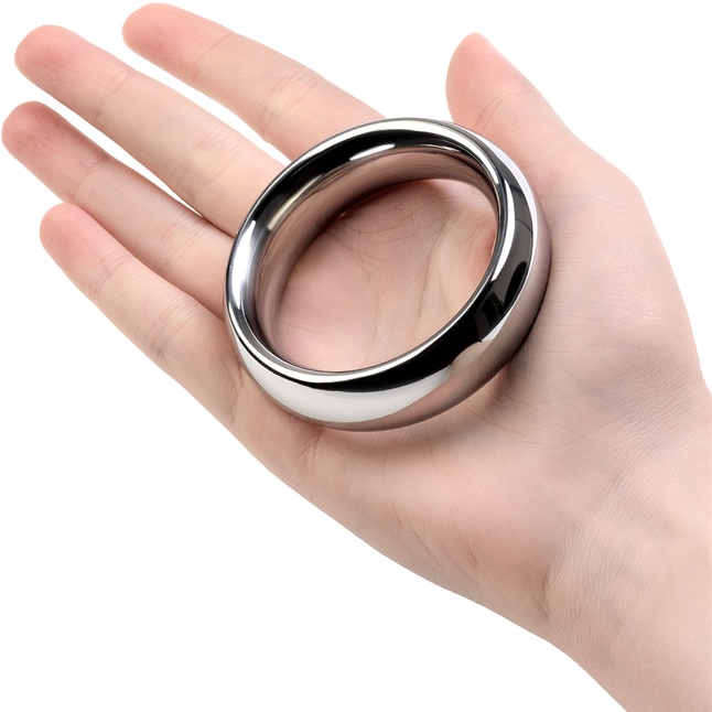 Металлическое эрекционное кольцо размера L - Metal. Фотография 2.