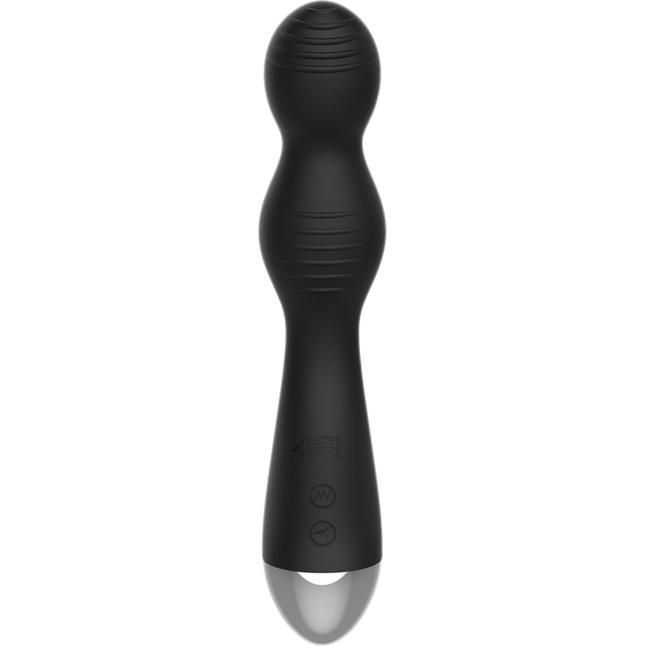 Чёрный вибратор с электростимуляцией E-Stimulation G-spot Vibrator - 19,5 см - Electroshock. Фотография 2.