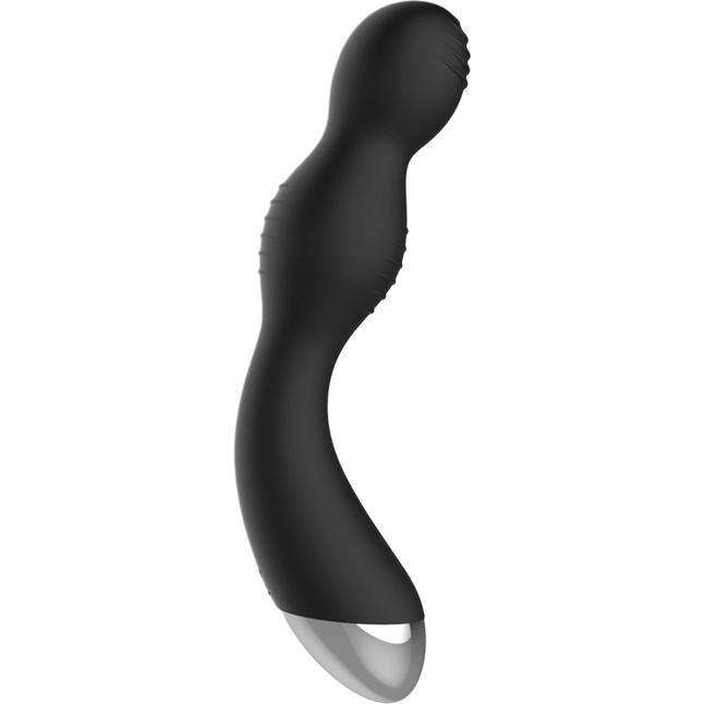 Чёрный вибратор с электростимуляцией E-Stimulation G-spot Vibrator - 19,5 см - Electroshock