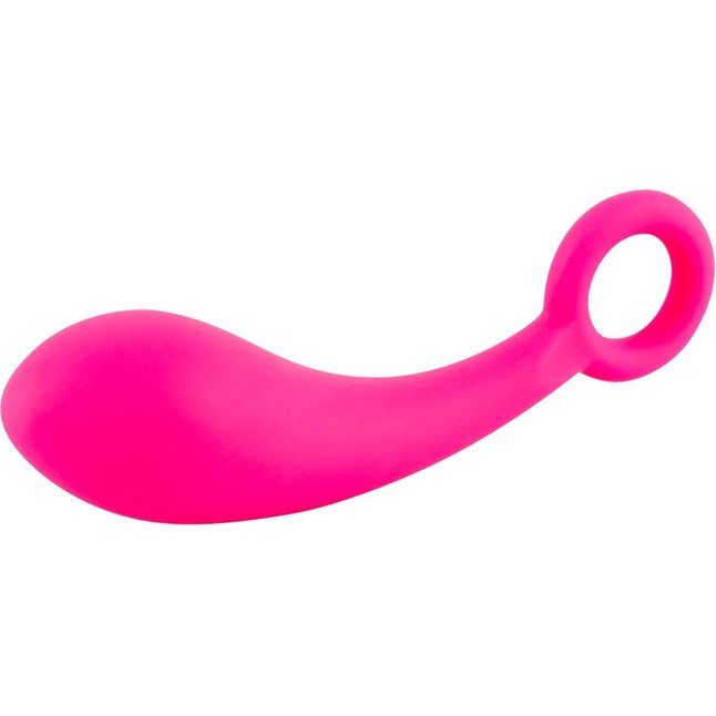 Гладкий розовый стимулятор с ручкой-кольцом Dildo Naughty Pink - 18,5 см - You2Toys. Фотография 3.