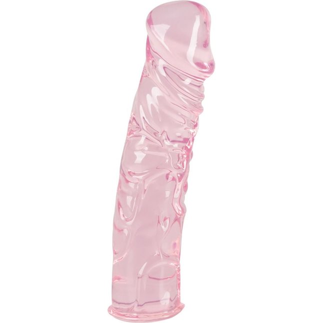 Нежно-розовый гелевый фаллоимитатор Rosy Quartz - 18 см