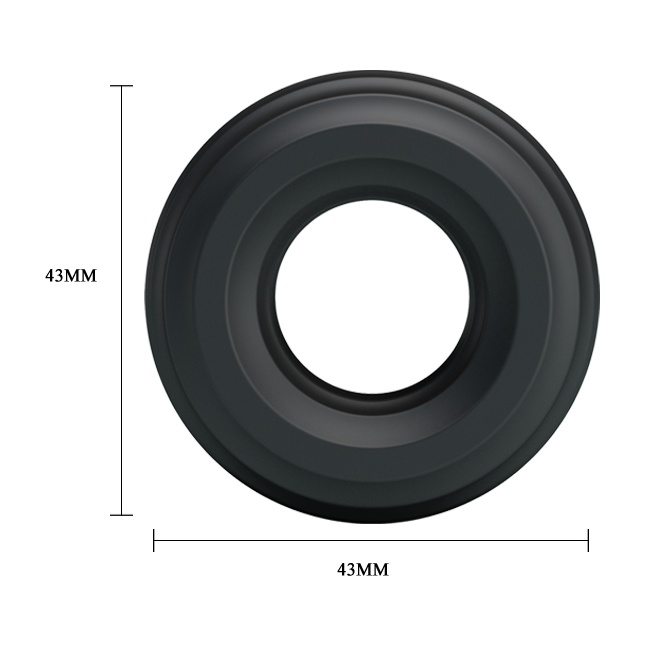 Чёрное широкое эрекционное кольцо. Фотография 4.