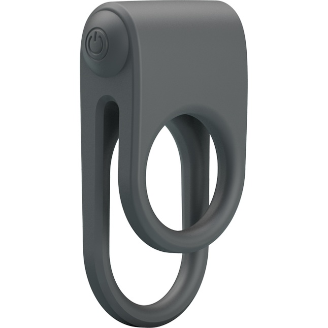 Серое эрекционное кольцо с вибрацией Julie - Pretty Love. Фотография 3.