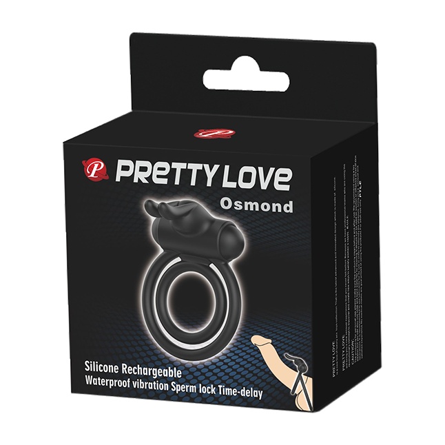 Вибрирующее кольцо Osmond с подхватом мошонки - Pretty Love. Фотография 7.