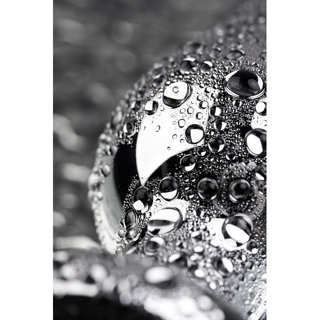 Серебристая вытянутая анальная пробка с прозрачным кристаллом - 10 см - Metal. Фотография 7.