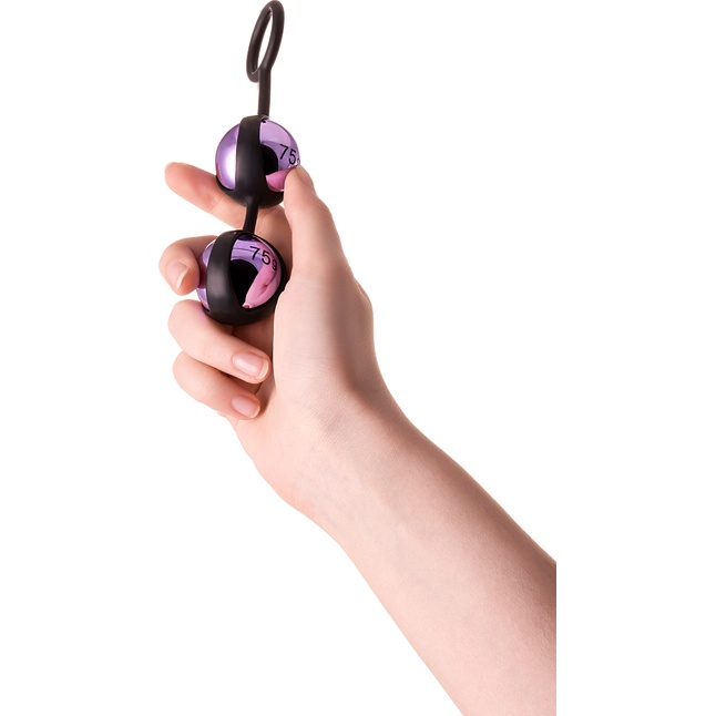 Фиолетово-чёрный набор вагинальных шариков TOYFA A-toys. Фотография 2.