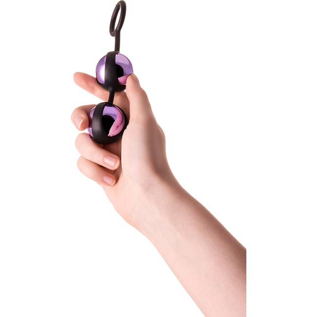 Фиолетово-чёрные вагинальные шарики TOYFA A-toys. Фотография 2.