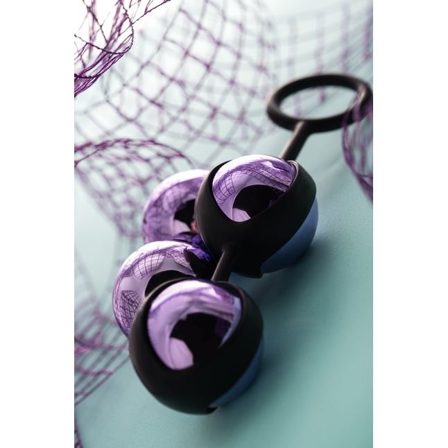 Фиолетово-чёрные вагинальные шарики TOYFA A-toys. Фотография 8.