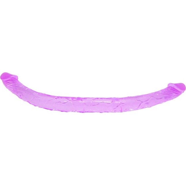 Двухголовый фиолетовый фаллоимитатор - 44,5 см. Фотография 5.