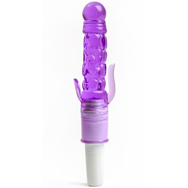 Фиолетовый вибратор с дополнительными отростками - 21 см