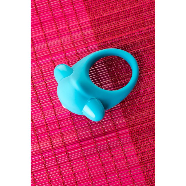 Голубое эрекционное силиконовое кольцо TOYFA A-Toys. Фотография 12.