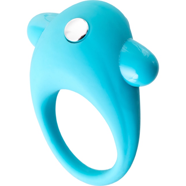 Голубое эрекционное силиконовое кольцо TOYFA A-Toys. Фотография 4.