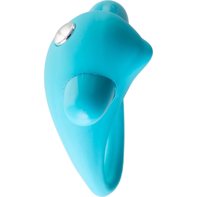Голубое эрекционное силиконовое кольцо TOYFA A-Toys. Фотография 5.