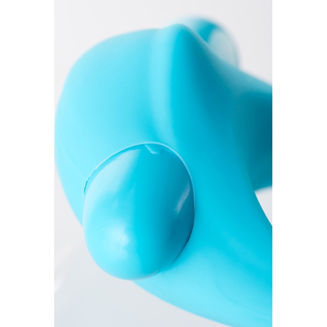 Голубое эрекционное силиконовое кольцо TOYFA A-Toys. Фотография 9.
