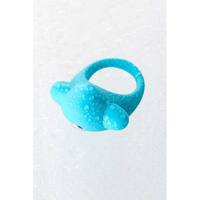 Голубое эрекционное силиконовое кольцо TOYFA A-Toys. Фотография 10.