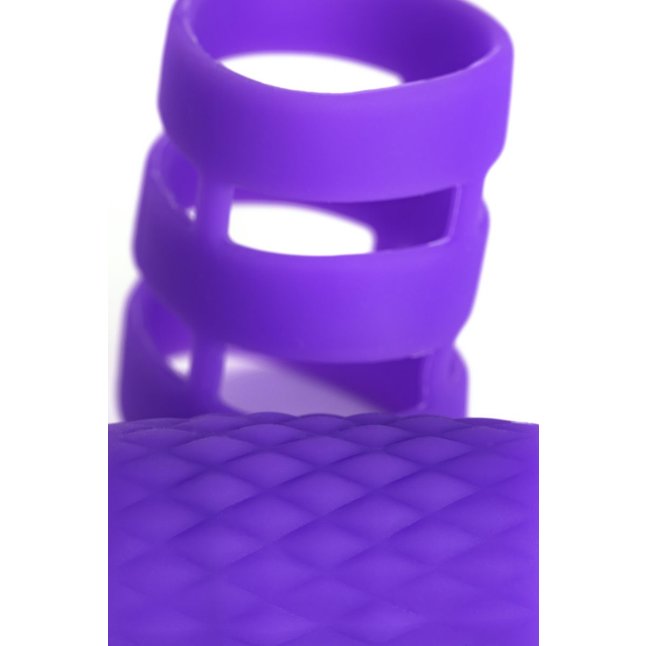 Фиолетовое эрекционное виброкольцо ADMA. Фотография 3.