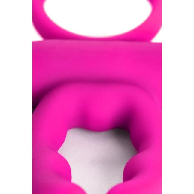 Розовое эрекционное виброкольцо ARES. Фотография 4.