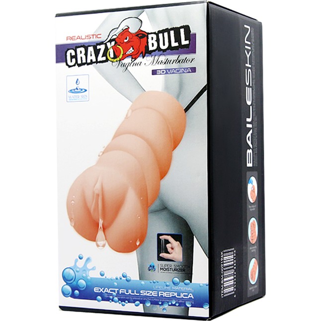 Мастурбатор с эффектом смазки - Crazy Bull. Фотография 6.