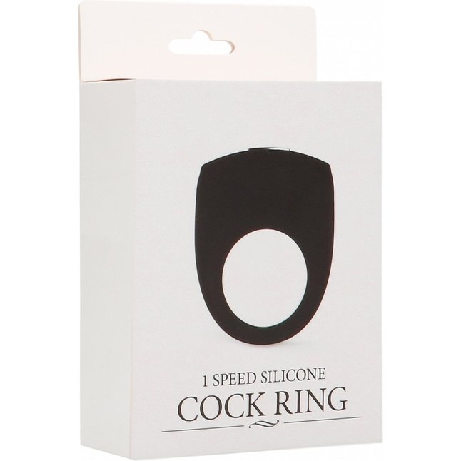 Чёрное эрекционное кольцо с вибрацией Cock Ring - Be Good Tonight. Фотография 3.