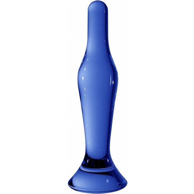 Синий стеклянный стимулятор Flask - 18 см - Chrystalino