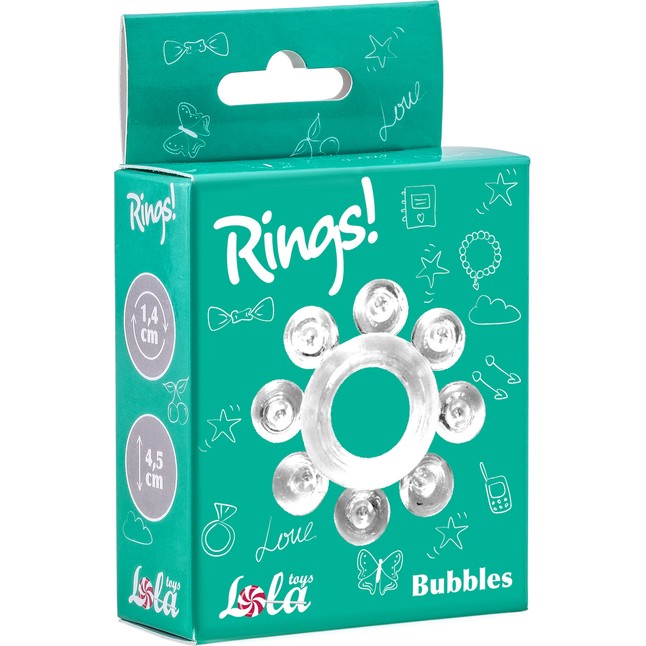 Прозрачное эрекционное кольцо Rings Bubbles - Rings!. Фотография 2.