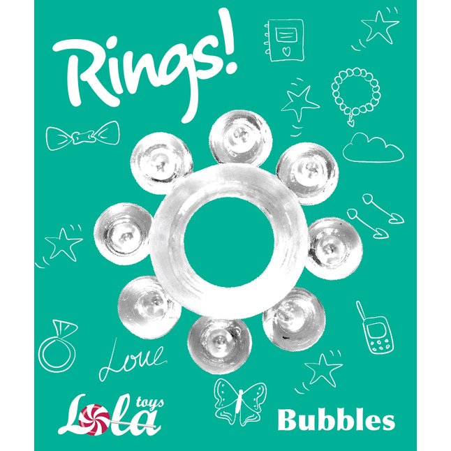 Прозрачное эрекционное кольцо Rings Bubbles - Rings!. Фотография 3.