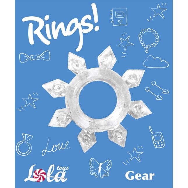Прозрачное эрекционное кольцо Rings Gear - Rings!. Фотография 3.