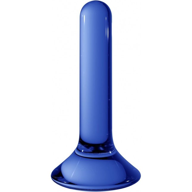 Синяя стеклянная анальная пробка Pin - 11,5 см - Chrystalino