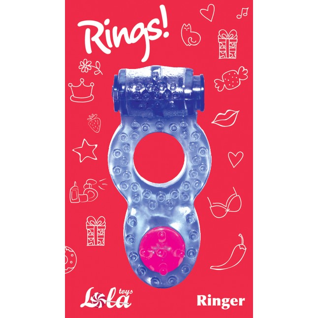 Фиолетовое эрекционное кольцо Rings Ringer - Rings!. Фотография 4.
