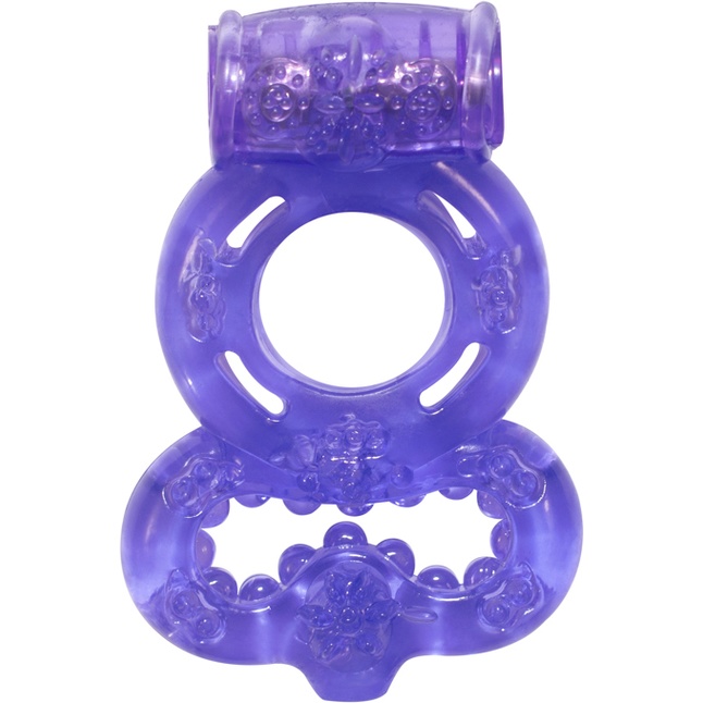 Фиолетовое эрекционное кольцо Rings Treadle с подхватом - Rings!