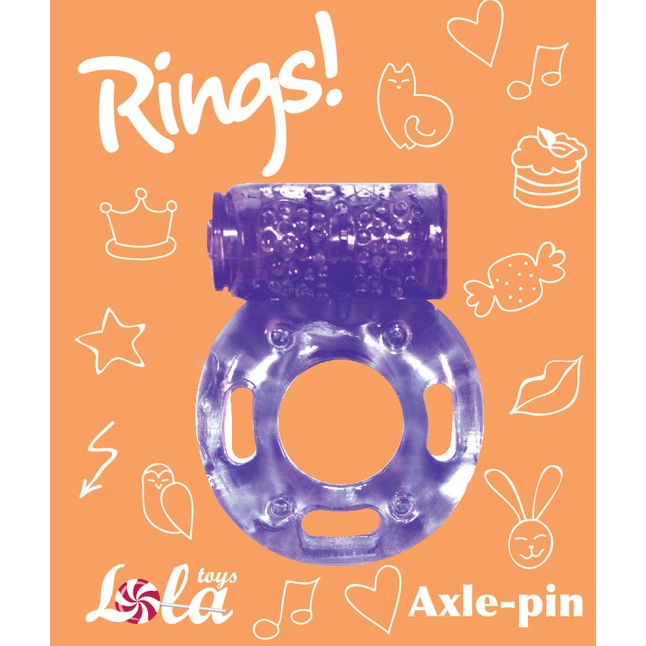 Фиолетовое эрекционное кольцо с вибрацией Rings Axle-pin - Rings!. Фотография 3.