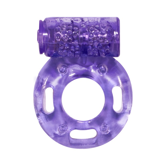 Фиолетовое эрекционное кольцо с вибрацией Rings Axle-pin - Rings!