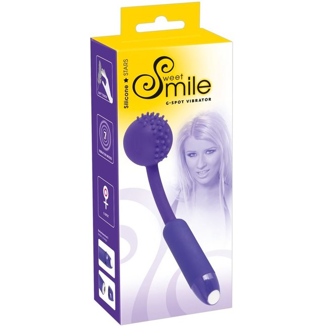 Фиолетовый вибратор для G-точки Smile G-Spot Vibrator - 16,7 см - Smile. Фотография 2.