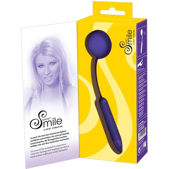 Фиолетовый вибратор для G-точки Smile G-Spot Vibrator - 16,7 см - Smile. Фотография 3.