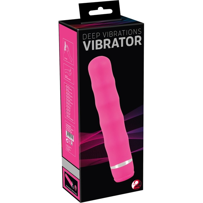 Розовый вибратор Deep Vibrations - 21 см - You2Toys. Фотография 6.