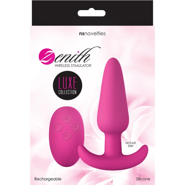 Розовая анальная вибропробка с пультом ДУ Luxe Zenith Wireless Plug Pink - 9,9 см - Luxe. Фотография 2.