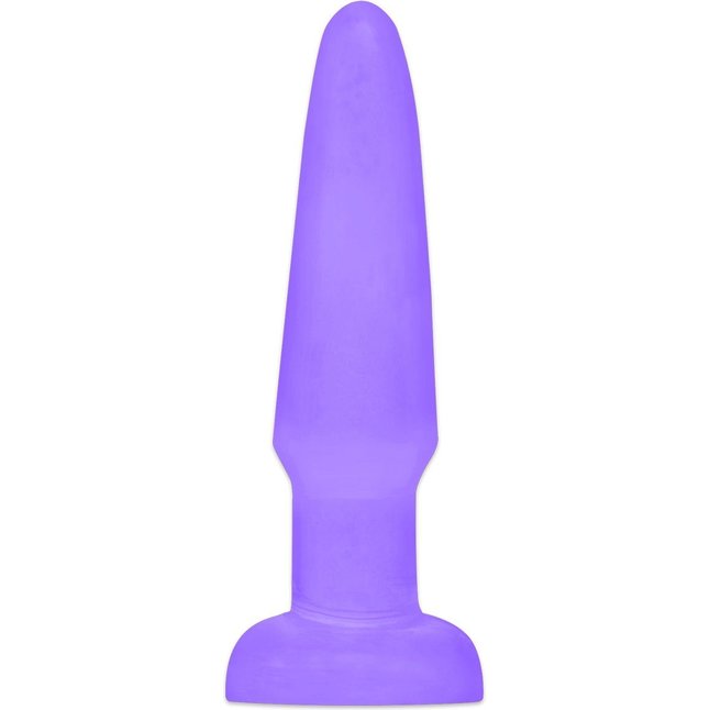 Фиолетовая анальная пробка Butt Plug - 11,4 см - Neon Luv Touch