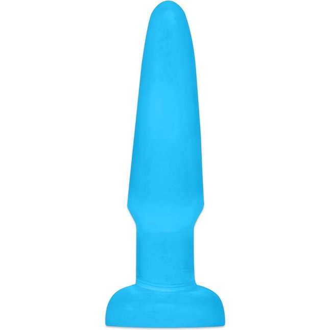 Голубая анальная пробка Butt Plug - 11,4 см - Neon Luv Touch