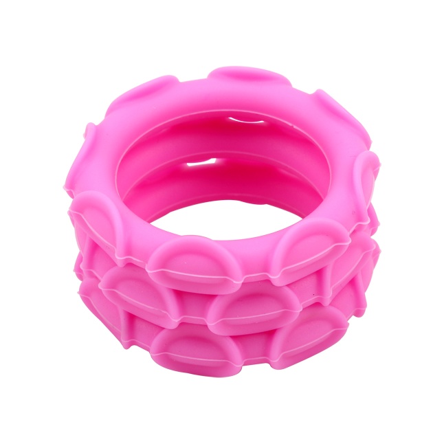 Розовое эрекционное кольцо из силикона Octopus Ring - M-Mello. Фотография 2.