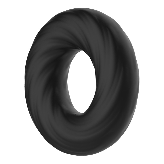 Чёрное эластичное эрекционное кольцо Super Soft - Crazy Bull. Фотография 2.