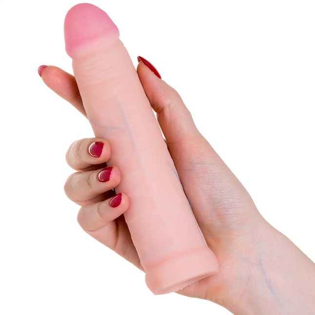 Телесный поясной страпон с вагинальной пробкой - 17 см - Для двоих + HARNESS WOMAN STRAP. Фотография 4.