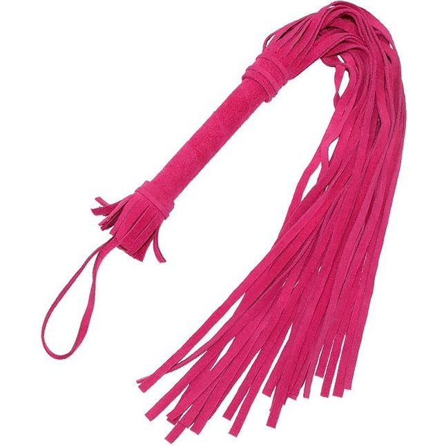 Розовая плеть «Королевский велюр» - 65 см - BDSM accessories