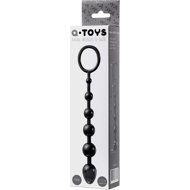 Анальная цепочка черного цвета A-toys - 19,8 см. Фотография 4.