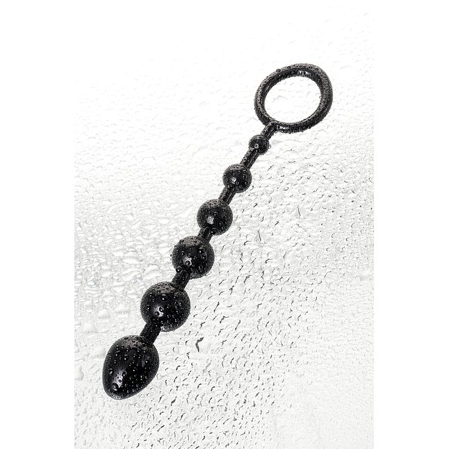 Анальная цепочка черного цвета A-toys - 19,8 см. Фотография 10.